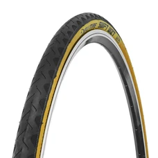 PNEU VTT URBAIN 27.5 X 1.75 DELI SLICK TS TANWALL NOIR FLANC BEIGE RENFORCE ANTI-CREVAISON (47-584) (650B)