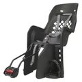 PORTE BEBE/SIEGE ENFANT ARRIERE POLISPORT A FIXER SUR CADRE JOY NOIR COUSSIN GRIS (9 A 22Kgs) COMPATIBLE 29" HOMOLOGUE EN 14344