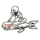 STICKER LETHAL THREAT MINI BOMBS AWAY SKELETON (60x80mm)