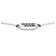 GUIDON MOTO CROSS STAR BAR  MX/ENDURO ALU 2014 T6 DIAM 22,2mm L800mm H86mm ARGENT AVEC BARRE DE RENFORT/MOUSSE BLANCHE