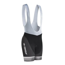 CUISSARD COURT GIST ENFANT/JUNIOR AVEC BRETELLES FOND GEL NOIR BORDS NOIR / BLANC A RAYURES 6/8 ANS - 8111