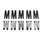 LETTER FOR LICENSE PLATE TIFLEX ALUMINIUM MOTORBIKE/SCOOTER 45mm M (SOLD PER 10)