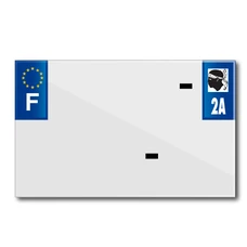 BANDE PLAQUE MOTO 210x130 POUR PVC VIERGE DEP.2A/EURO (VENDU A L'UNITE)