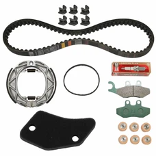 KIT ENTRETIEN SCOOT ORIGINE PIAGGIO 50 FLY 2T 2005> (AVEC PLAQUETTES DE FREIN)  - 1R000386 -