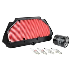 KIT ENTRETIEN MOTO ADAPTABLE KAWASAKI 636 NINJA ZX-6R 2013> (PACK 4 PIECES) -SELECTION P2R PREMIUM