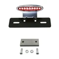 SUPPORT DE PLAQUE IMMATRICULATION AVEC FEU 50 A BOITE/MOTO METAL FEU FUME/NOIR A LEDS (STOP + POSITION + ECLAIRAGE PLAQUE) (L 105mm / H 22mm / L 40mm) (HOMOLOGUE CE) -REPLAY