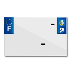 BANDE PLAQUE MOTO 210x130 POUR PVC VIERGE DEP. 59/EURO (VENDU A L'UNITE)