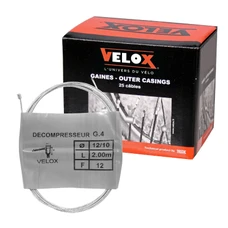 CABLE DE GAZ CYCLO VELOX G.4 POUR MBK/CIAO BOULE 3x4mm  DIAM 12/10  Lg 2,00M  (12 FILS)  (BOITE DE 25)