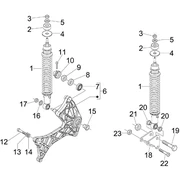 Suspension arrière - Amortisseur/s
