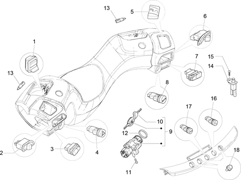 Inverseurs - Commutateurs - Boutons - Interrupteurs