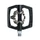 PEDALE GRAVEL / VTT PLATE SWITCH AUTOMATIQUE OU STANDARD ALU CNC NOIR 90 x 90 mm (COMPATIBLE SHIMANO SPD) (PAIRE)
