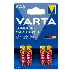 PILE LR03 1.5V VARTA ALCALINE LONGLIFE MAX POWER LR03 - AAA (VENDU PAR 4)