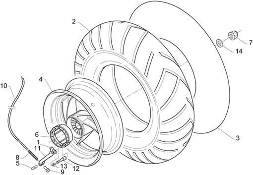 Roue arrière