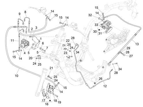 Tuyaus du freins - Etriers de frein (ABS)