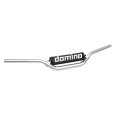 GUIDON MOTO CROSS DOMINO HRB ALU DIAM 28,5 mm L810mm H130mm ARGENT AVEC BARRE DE RENFORT ET MOUSSE DE GUIDON NOIR