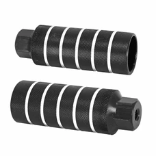 REPOSE PIED BMX ALU DIAM 36 mm NOIR  LONG 100 mm  POUR AXE DE 3/8 (PAIRE)