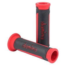 GRIP- DOMINO ORIGINAL- ROAD/MAXISCOOTER A350 DARK GREY/BLACK (120 mm) (PAIR)  ---