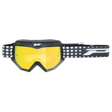 MASQUE/LUNETTES CROSS PROGRIP 3201 FL ATZAKI MULTILAYERED NOIR MAT ECRAN MIROIR JAUNE ANTI-RAYURES/ANTI U.V. COMPATIBLE AVEC PORT LUNETTES DE VUE (HOMOLOGUE CE-EN AC-12072 REV.1)