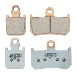 PLAQUETTE DE FREIN NEWFREN POUR YAMAHA 1670 MT01 2007> AV, 1700 V MAX 2009>2012 AV, 1000 YZF R1 2007>2014 AV  (L 62mm-31mm - H 45mm-48.5mm - P 8.5mm)  (FD0407SP)  (SPORT TT PRO METAL FRITTE)