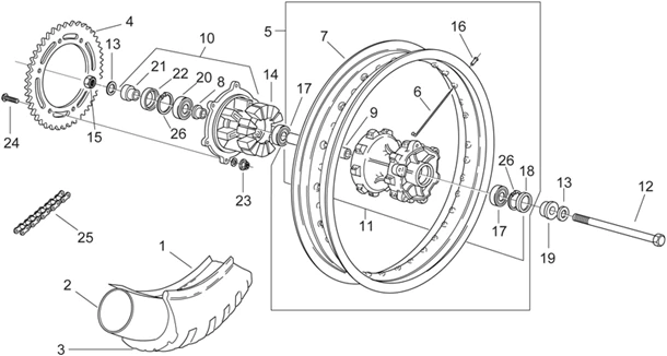 Roue arrière