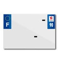BANDE PLAQUE MOTO 210x145 POUR PVC AVEC RAISON SOCIALE DEP. 90/EURO (VENDU A L'UNITE)