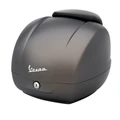 TOP CASE 36L AVEC DOSSERET ORIGINE PIAGGIO 125-300 VESPA GTS 2022>OTTIMISTA GRIS MAT (G22) - CM273383