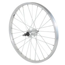 ROUE VTT PATIN 20" ALU ARRIERE MOYEU ALU AXE PLEIN ROUE LIBRE 6/7V (VENDU AVEC ECROU 10X100) JANTE 21C 28 RAYONS