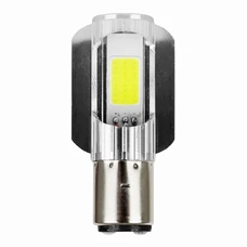 AMPOULE/LAMPE A LED 12V 10W CULOT BA20d 1200 LUMENS 3000-8500K ECLAIRAGE BLANC SMD AVEC RADIATEUR (CODE/PHARE) (VENDU A L'UNITE) ** -REPLAY