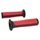 HAND GRIPS FOR BMX- BLACK/RED DUAL COMPOUND- L125mm WITH RING- (PAIR)