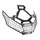 GRILLE DE PROTECTION/CACHE PHARE AVANT MAXISCOOTER POUR HONDA 750 X-ADV ALU NOIR 2017>2019   -AVOC-