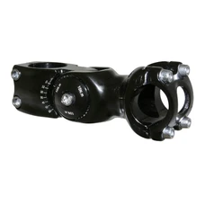 STEM FOR MTB/TREKKING - P2R -ADJUSTABLE- BLACK Ø25,4 L110mm - For FORK 1" 1/8