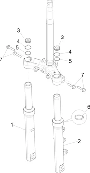 Composants de la fourche (Kayaba)