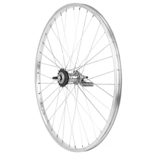WHEEL FOR URBAN BIKE- 26" -REAR ALUMINIUM- TORPEDO STEEL HUB - BACK-PEDAL BRAKE - SINGLE SPEED