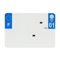 BANDE PLAQUE MOTO 210x145 POUR PVC AVEC RAISON SOCIALE DEP. 01/EURO (VENDU A L'UNITE)