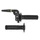 POIGNEE DE GAZ MOTO OFF ROAD DOMINO 2122 TIRAGE RAPIDE ALU NOIR AVEC REVETEMENT NOIR (MONOCABLE)