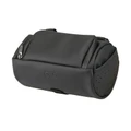 SACOCHE DE CINTRE GES GORLA CYCLINDRE NOIR CUIR SYNTHETIQUE DEPERLANT FIXATION VELCROS 3L (L22 x diam 12cm)