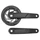 PEDALIER VTT PROWHEEL 9V. MANIVELLES ALU NOIR 170mm 30D. DOUBLE FLASQUE CHAINE 2.38 (3/32") (AXE CARRE 124,5mm)