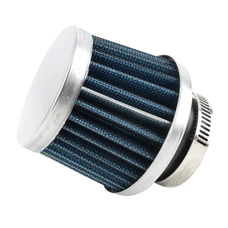 FILTRE A AIR AVOC TYPE KN CHROME/BLEU FIXATION DROITE DIAM 44/35/28 mm