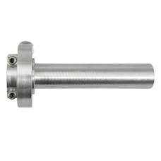 THROTTLE  HANDLE FOR MOPED REPLAY -SHORT STROKE- ALUMINIUM - SILVER (WITH CABLE ADJUSTER SCREW M10X125)