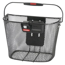 PANIER AVANT ACIER NID ABEILLE KLICKFIX 16L AVEC ANSE FIXATION SUR CINTRE ET CLIP POUR ECLAIRAGE (36x26x25cm) AVEC PLATINE PLASTIQUE (LIVRE SANS FIXATION)