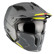 CASQUE TRIAL MT HELMETS STREETFIGHTER SV UNI GRIS BRILLANT L SIMPLE ECRAN TRANSPARENT TRANSFORMABLE AVEC MENTONNIERE AMOVIBLE (LIVRE AVEC UN ECRAN SUPPLEMENTAIRE DARK) (ECE 22.06)
