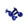 VIS TETE BOMBEE DE CARROSSERIE/CARENAGE/CAPOTAGE DIAM 6 x 15 mm BLEU (VENDU PAR 6)  -SELECTION P2R-