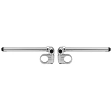 GUIDON MOTO ROUTE TOMMASELLI CAFE RACER BRACELET ALU DIAM 52 mm ARGENT (PAIRE)