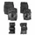 PROTECTION GENOUILLERES - COUDIERES ET POIGNETS COOLRIDE NOIR (KIT 6 PIECES) POUR VELO - ROLLER - SKATE