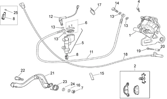 Pince frein arrière