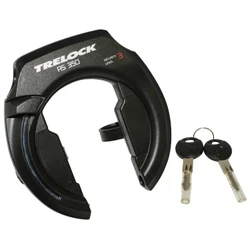 ANTIVOL VELO FER A CHEVAL TRELOCK RS351 NOIR AVEC FIXATION (ECART POUR PNEU 60 mm)