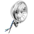 HEADLIGHT FOR MOTORBIKE - AVOC Ø130 PLAIN BOWL - BULB H4 60/55W + PARKING LIGHT T10 CHROME (CE APPROVED)