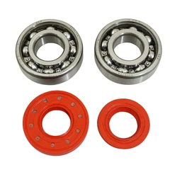 ROULEMENT D'EMBIELLAGE + JOINT SCOOT P2R ADAPTABLE MBK 50 BOOSTER, NITRO/YAMAHA 50 BWS, AEROX/APRILIA 50 SR/CPI 50 ARAGON/GENERIC 50 IDEO/KEEWAY 50 FOCUS (KIT 6204 SKF ACIER C4/JOINT RACING ROUGE)