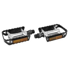 FLAT PEDAL FOR ROAD BIKE- NEWTON -ALUMINIUM BODY - -BLACK- 9/16" ON BEARINGS (PAIR)