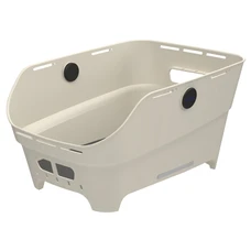 PANIER ARRIERE SYNTHETIQUE RECYCLE CENTO NEO BASIL BLANC CASSE FIXATION WSL (46x35x25cm) COMPATIBLE SYSTEME MIK 2.0 (FIXATION INCLUS)